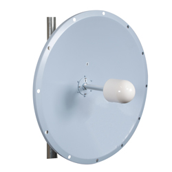 Picture of 3.5-3.8 GHz,  2-Foot, 24 dBi, Parabolic Antenna, Dual Polarized with N-type Female Connectors on 36" LMR200 Cables