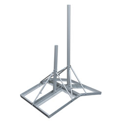 Non-Penetrating Peak Roof Mount 60-inch Mast and 34-inch Extra Pole, 2-pole Version, Galvanized Steel with Powder Coating