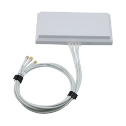 Picture of 2400-2500, 5150-7125 MHz Wi-Fi 6E Flat Panel MIMO Antenna, 6 dBi Gain, 4 RP SMA Male Connectors
