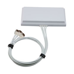 Picture of 2400-2500, 5150-7125 MHz Wi-Fi 6E Flat Panel MIMO Antenna, 6 dBi Gain, 4 N Type Male Connectors