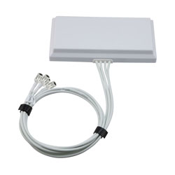 Picture of 2400-2500, 5150-7125 MHz Wi-Fi 6E Flat Panel MIMO Antenna, 6 dBi Gain, 4 N Type Female Connectors