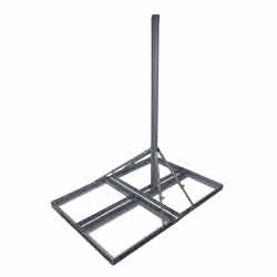Picture of Non-Penetrating Antenna Peak Roof Mount, 1-pole Version, 60-inch Mast, Galvanized Steel with Powder Coating