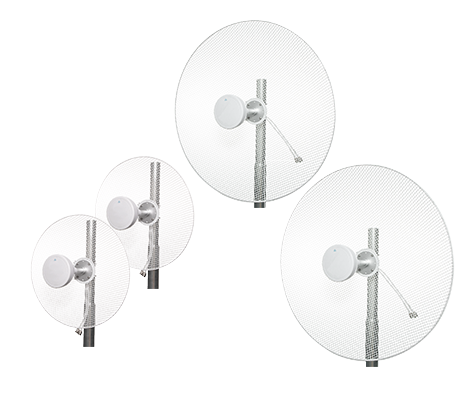 MIMO Mesh Parabolic Dish Antennas for Low Windload